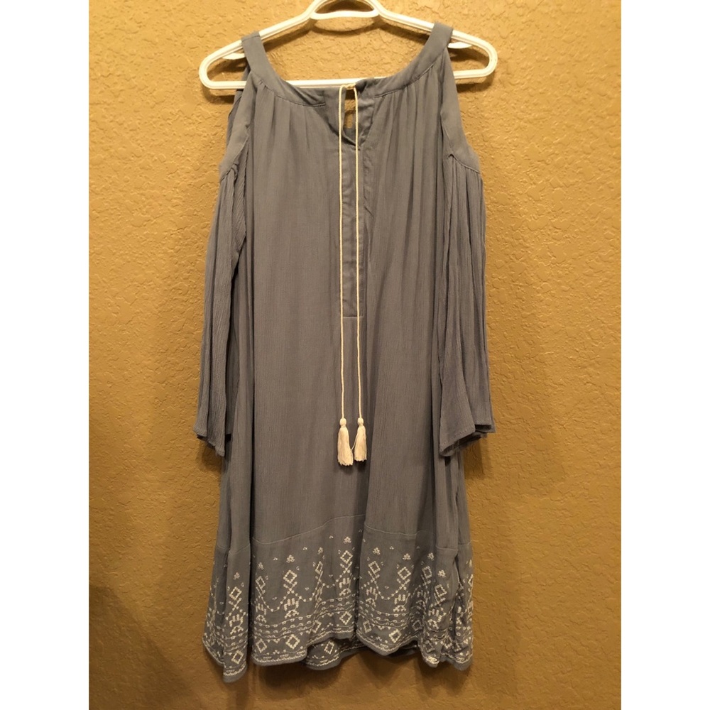Pale Blue Peasant Dress